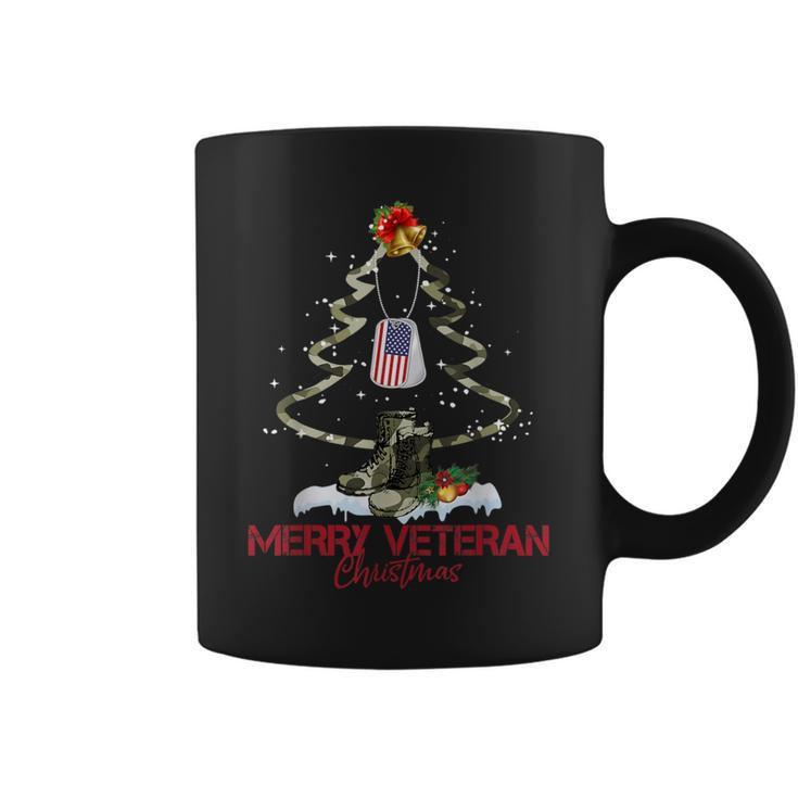 Merry Veteran Christmas Army Camo Xmas Tree Christmas Coffee Mug