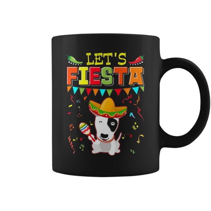 Mexican Cinco De Mayo Fiesta Let's Fiesta Bull Terrier Coffee Mug