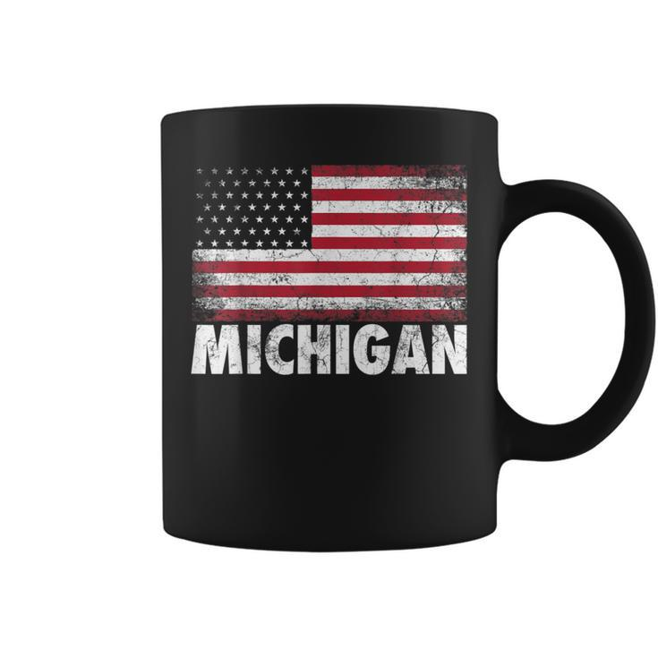 Michigan 4Th Of July American Flag Usa America Patriotic Coffee Mug