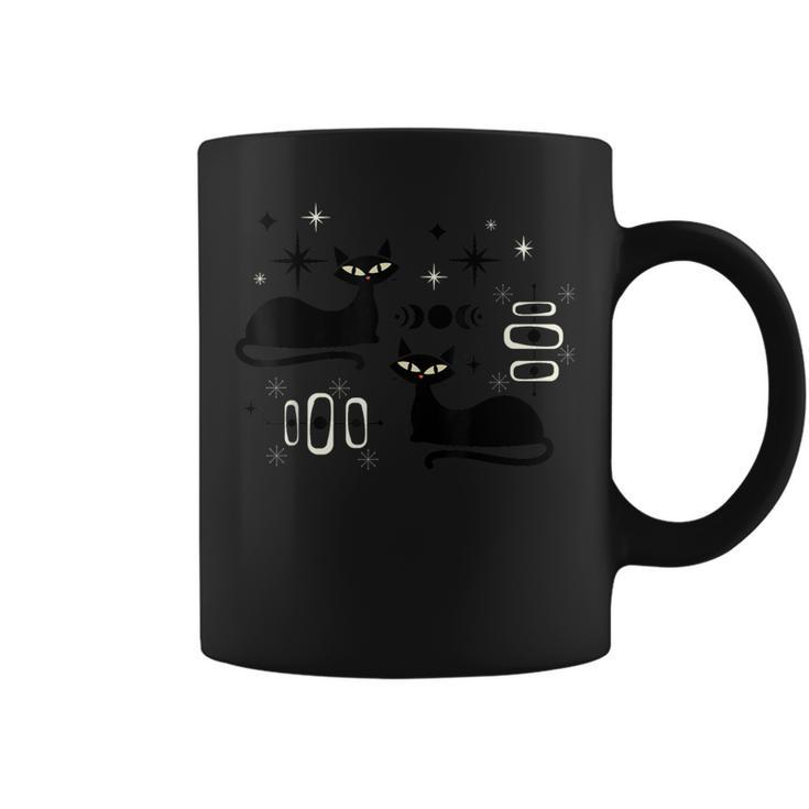 Midcentury Mid Century Cat Retro Atomic Age Space Modern Coffee Mug