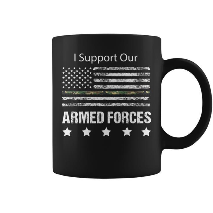 Military Appreciation Support Armed Forces Usa Flag Coffee Mug