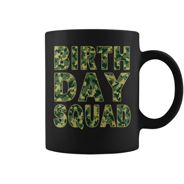Military Green Camouflage Pattern Matching Birthday Squad Coffee Mug