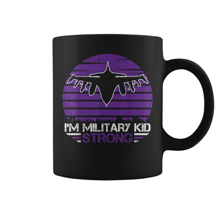 I Am Military Kid Strong Month Of The Military Child Army Coffee Mug
