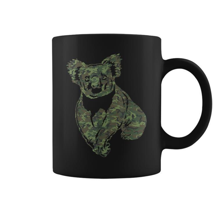 Military Koala Camo Print Us Bear Animal Veteran Men Coffee Mug