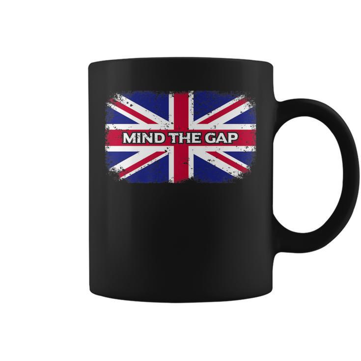 Mind The Gap Union Jack London Flag British Coffee Mug