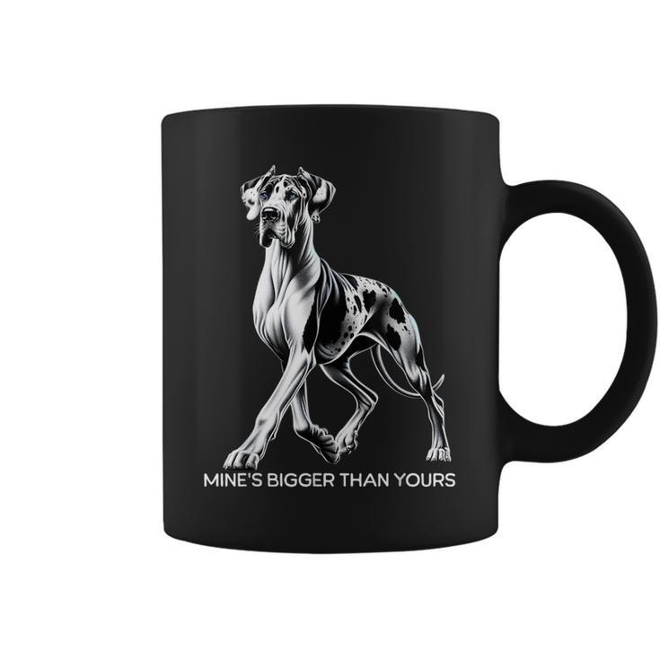 Mine's Bigger Than Yours Large Gentle Dog Lover Great Dane Coffee Mug
