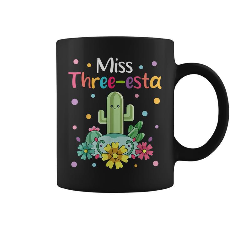 Miss Three-Esta Fiesta Cactus 3Rd Birthday Party Outfit Coffee Mug