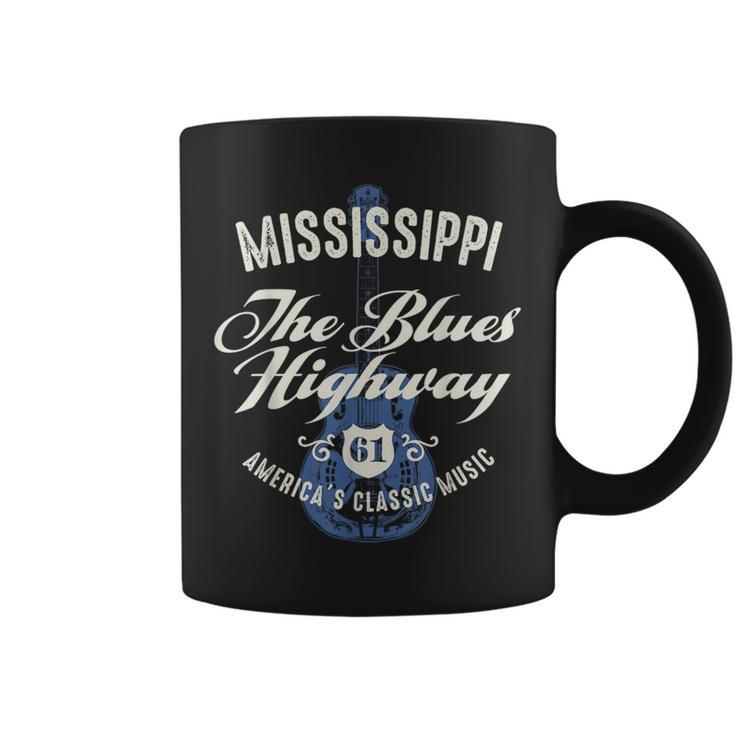 Mississippi The Blues Highway 61 Music Usa Guitar Vintage Coffee Mug