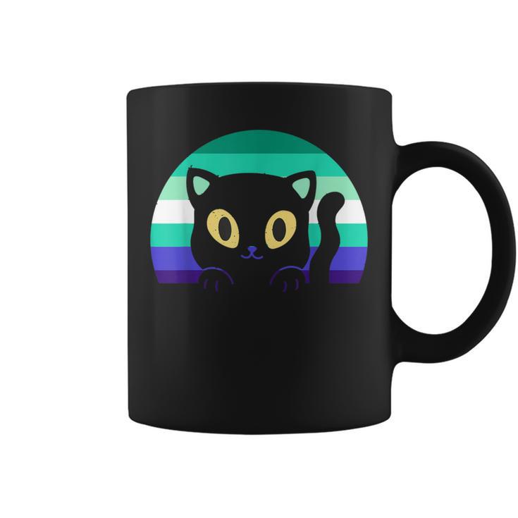 Mlm Cat Sunset Mlm Pride Gay Male Flag Lgbt Mlm Coffee Mug