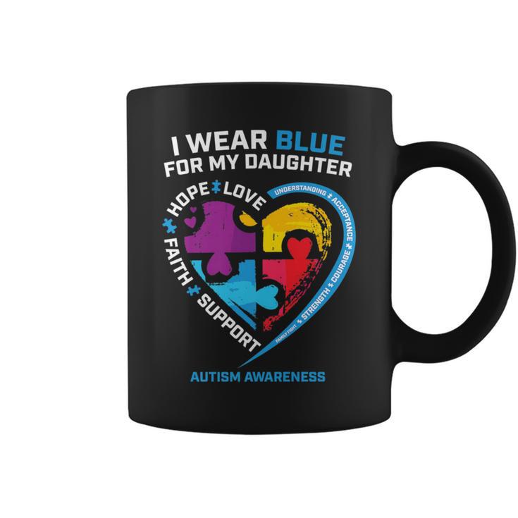 Mom Autism Daughter Dad Men Women's Autism Awareness Coffee Mug