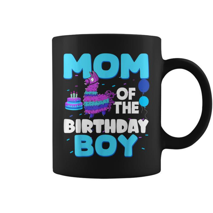 Mom Of The Birthday Boy Llama Mom And Dad Family Party Coffee Mug