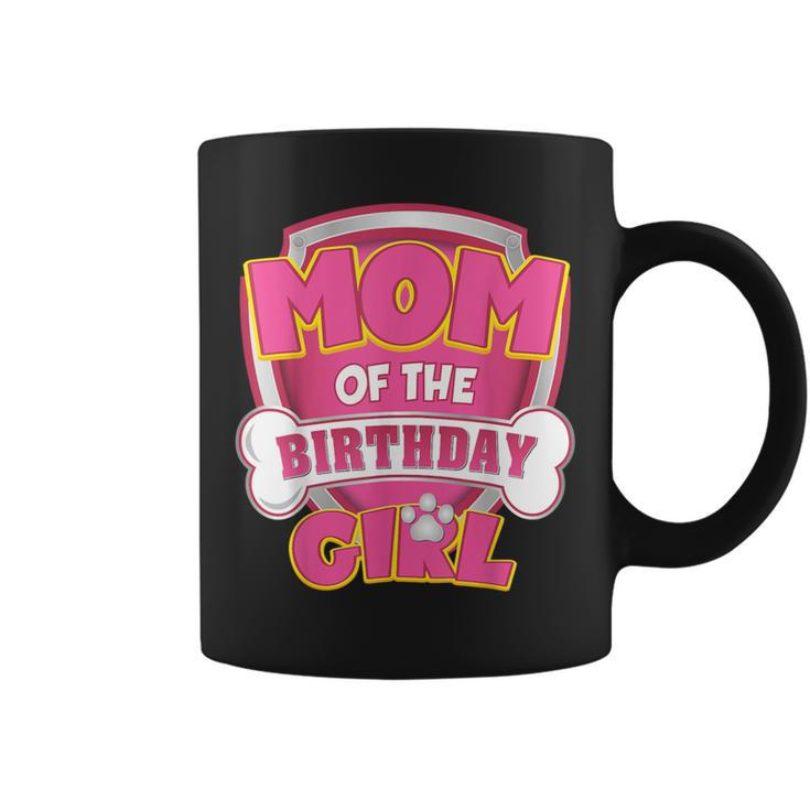 Mom Of The Birthday Girl Dog Paw Theme Celebration Coffee Mug