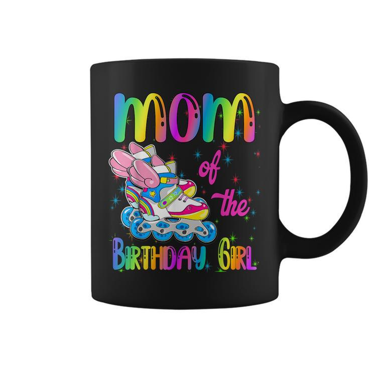 Mom Of The Birthday Girl Rolling Skate Family Party Coffee Mug