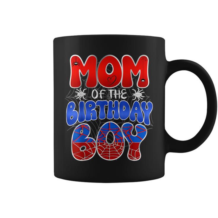 Mom Of The Birthday Spider Web Boy Mom And Dad Family Coffee Mug