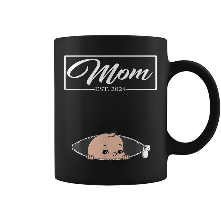 Mom Est 2024 Promoted To Mom 2024 Mother 2024 New Mom 2024 Coffee Mug