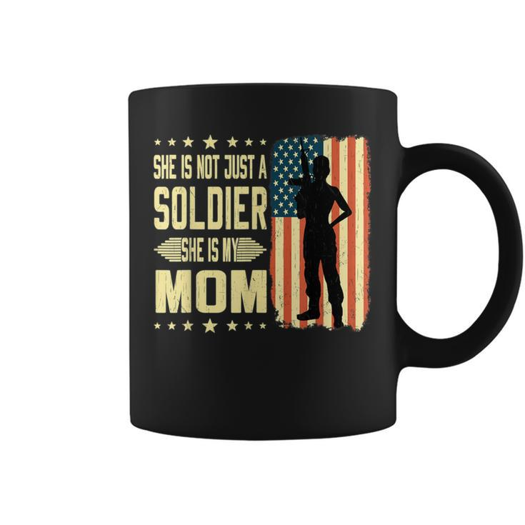 My Mom Is A Soldier Hero Proud Army Daughter Son Military Coffee Mug