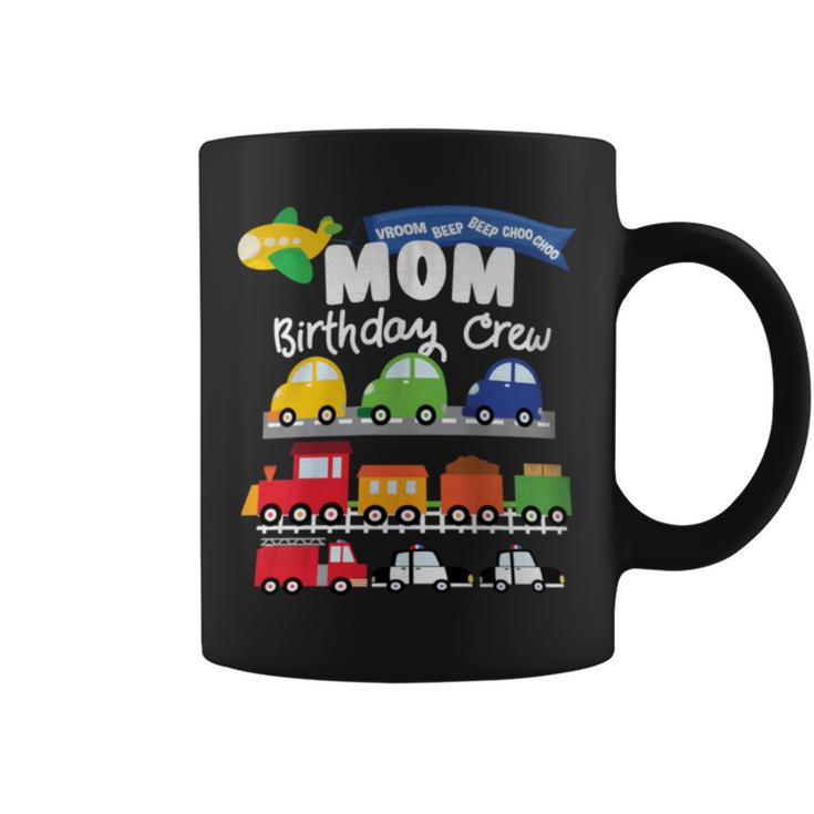 Mom Transportation Birthday Airplane Cars Fire Truck Train Coffee Mug