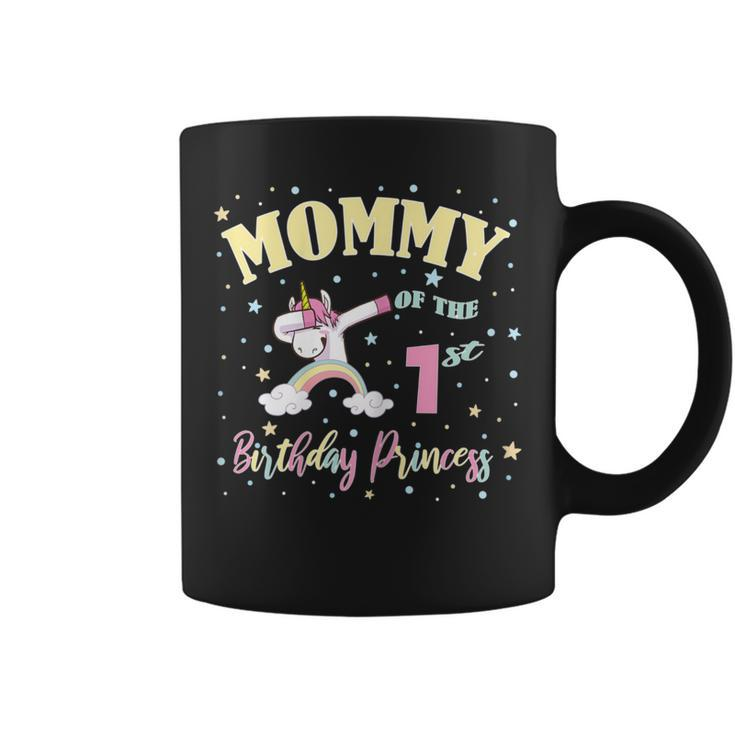Mommy Of The 1St Birthday Princess 1 Year Old Unicorn Mom Coffee Mug