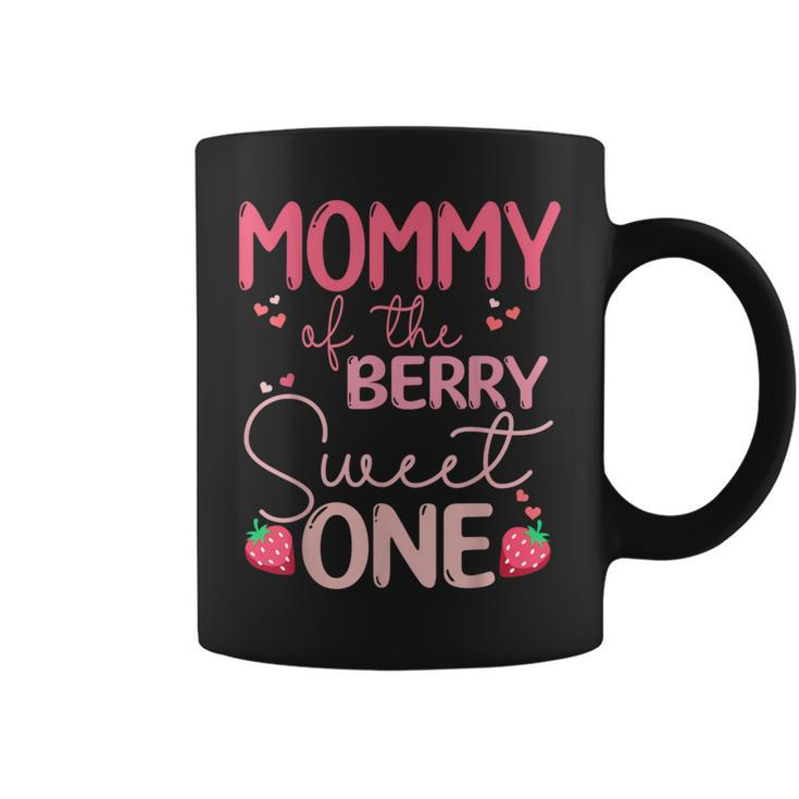 Mommy Of The Berry Sweet One Strawberry First Birthday Coffee Mug