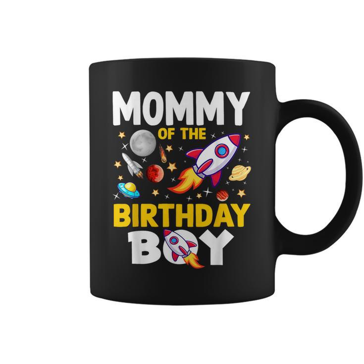 Mommy Of The Birthday Boy Space Bday Party Celebration Coffee Mug