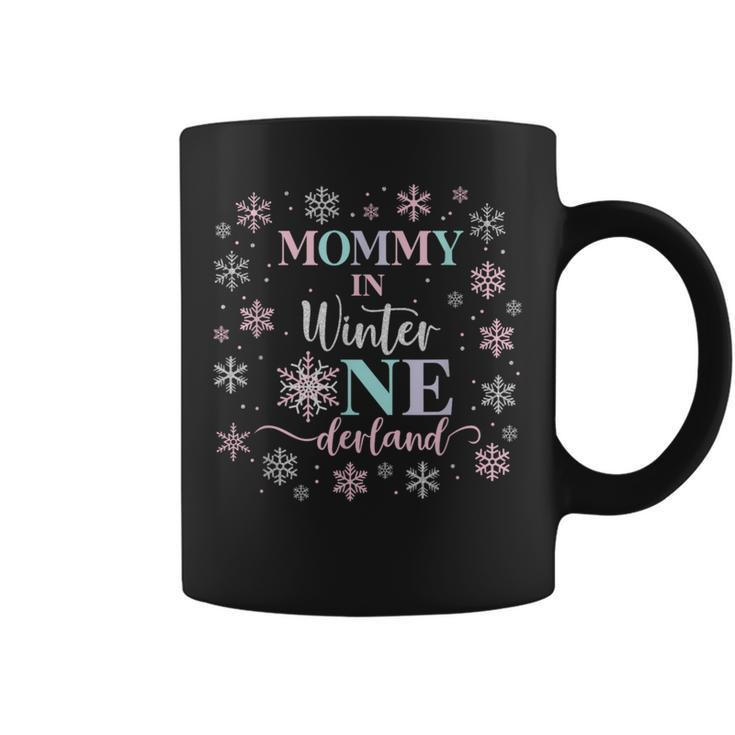 Mommy In Winter Onederland 1St Birthday Girl Snowflake Coffee Mug