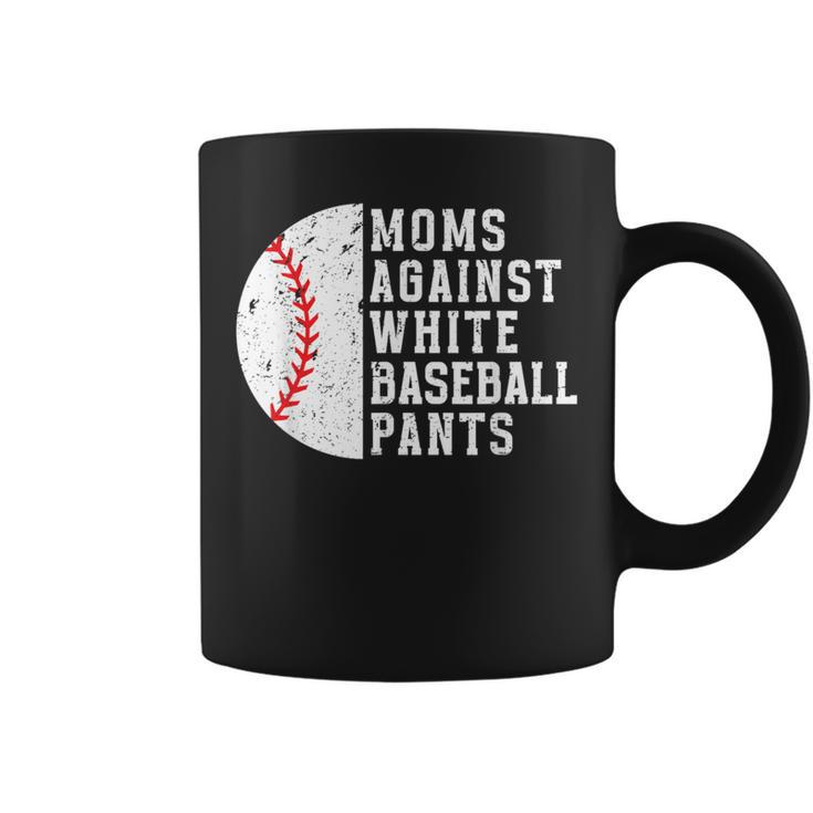 Moms Against White Baseball Pants Vintage Baseball Mom Coffee Mug