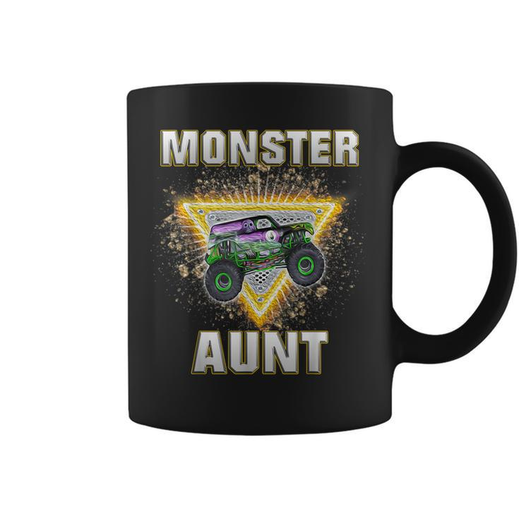Monster Truck Aunt Retro Vintage Monster Truck Coffee Mug