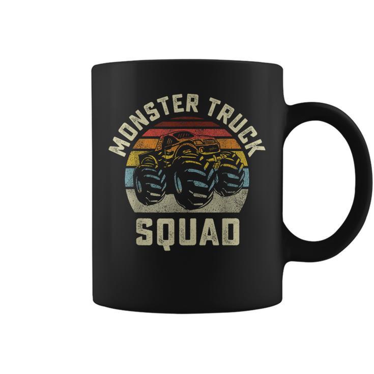 Monster Truck Squad Vintage Retro Style Matching Friends Coffee Mug