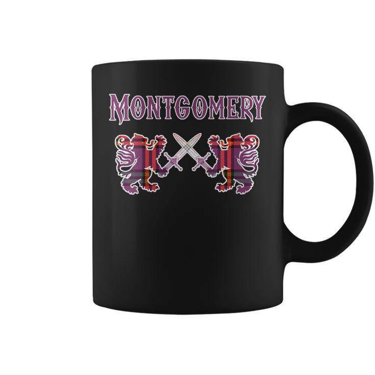 Montgomery Scottish Clan Lion Family Name Tartan Kilt Coffee Mug