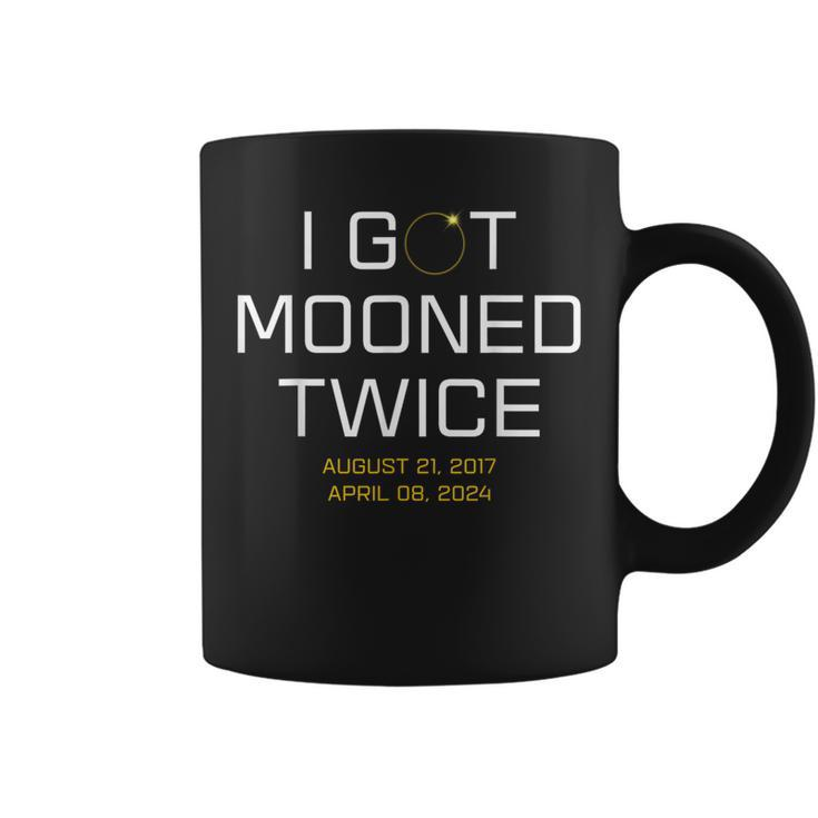 I Got Mooned Twice 2024 Total Solar Eclipse Totality Coffee Mug