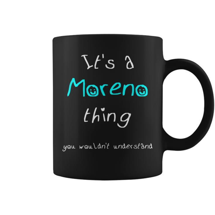 Moreno Last Name Family Names Coffee Mug