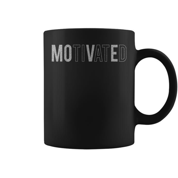 Motivated Move Silver Foil Across Chest Coffee Mug