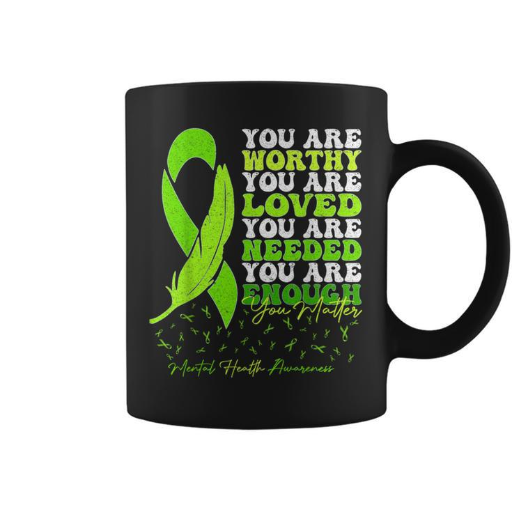 Motivational Support Warrior Mental Health Awareness Coffee Mug