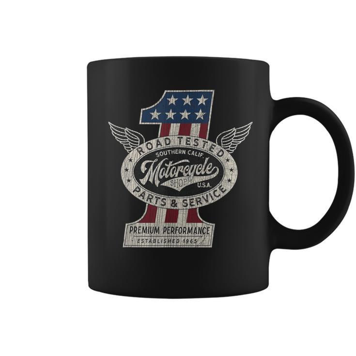 Motorcycle Shop No 1 Vintage Biker Usa Pride Classic Coffee Mug