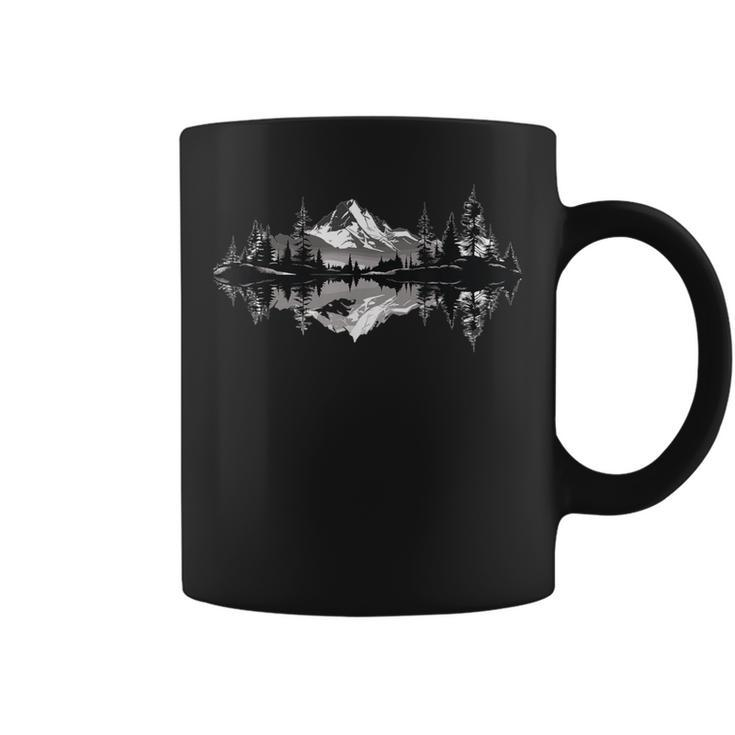 Mountain Landscape Reflection Forest Trees Outdoor Wildlife Coffee Mug