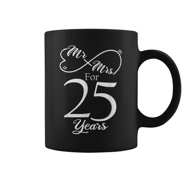 Mr & Mrs For 25 Years 25Th Wedding Anniversary Matching Coffee Mug