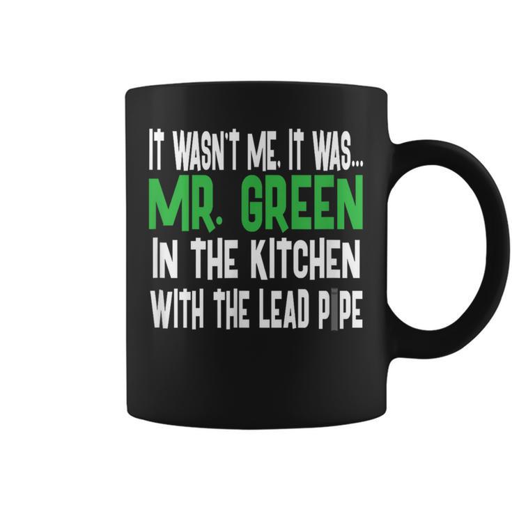 Mr Green Kitchen Lead Pipe Clue Coffee Mug