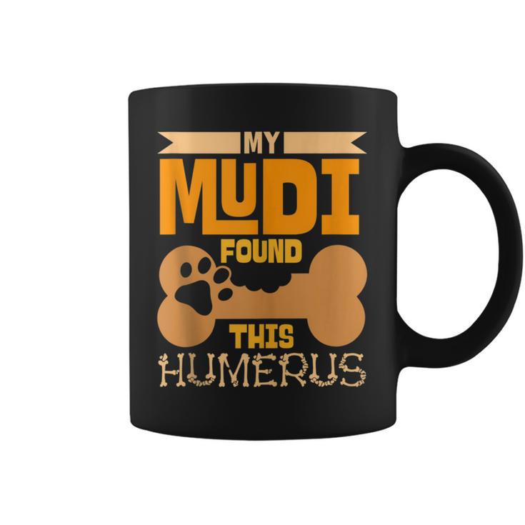 My Mudi Found This Humerus Classic Bone Lover Dog Breed Coffee Mug