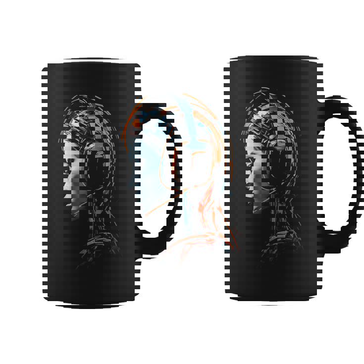Mujeres Auriculares Arte Abstracto Arte Gráfico Mujer Taza de café