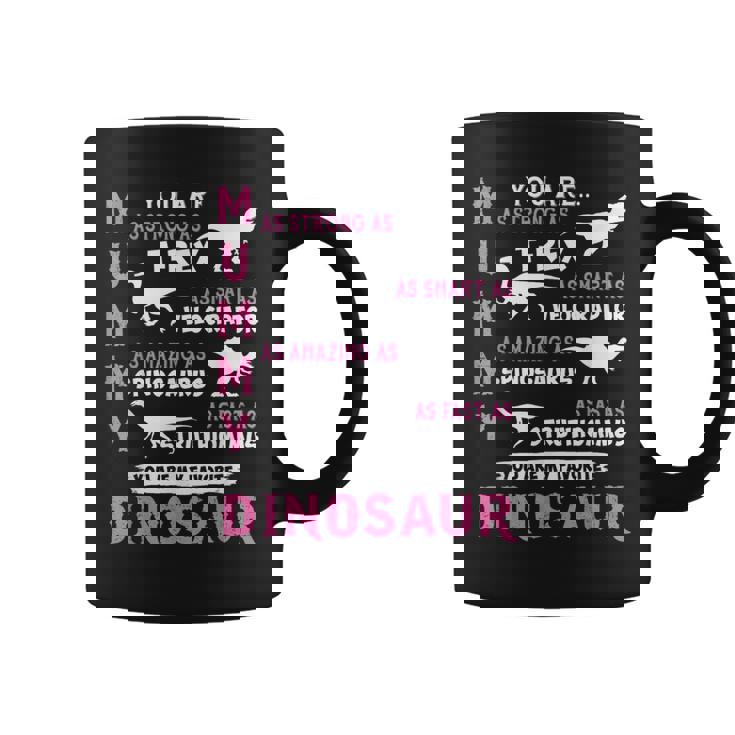 Mummy Strong Trex Dinosaur Mum Son Daughter Mother's Day Coffee Mug