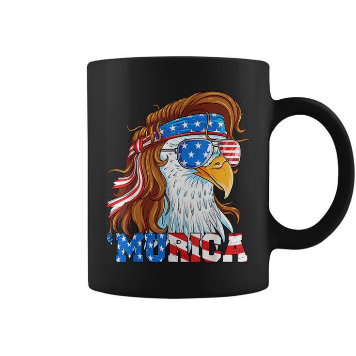 Murica Eagle 4Th Of July Mullet American Flag Usa Patriotic Coffee Mug