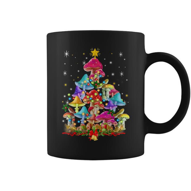 Mushroom Lover Xmas Mushroom Christmas Tree Coffee Mug