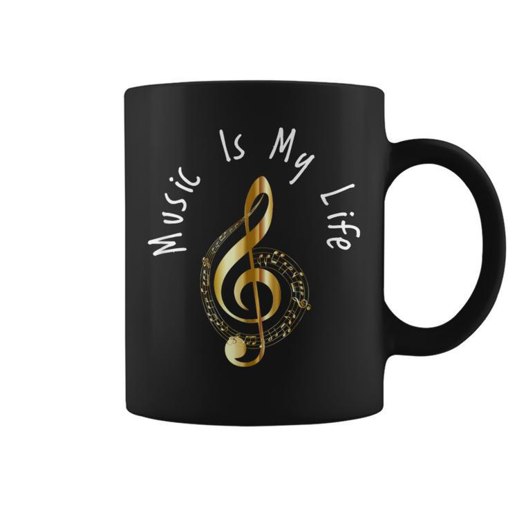 Music Is My Life Musical Note Coffee Mug