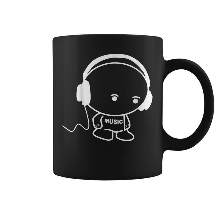 Musicman With Headset Stick Figure Coffee Mug