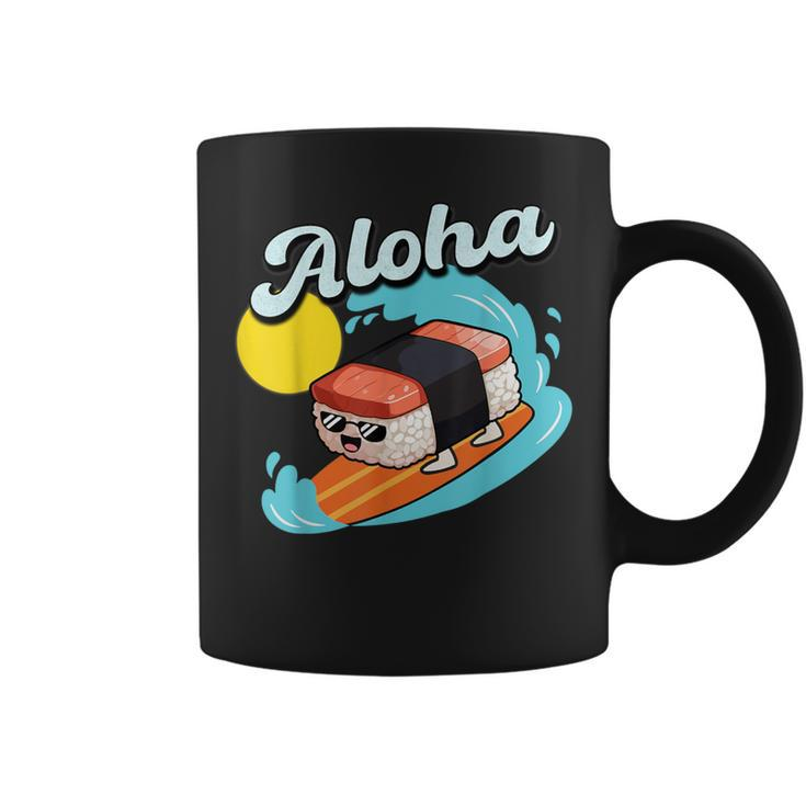 Musubi Aloha Surfer Musubi Hawaiian Food Coffee Mug