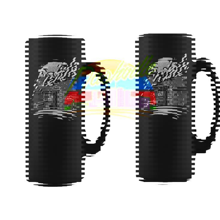 Nashville City Retrointage Nashville Tennessee Tn Taza de café