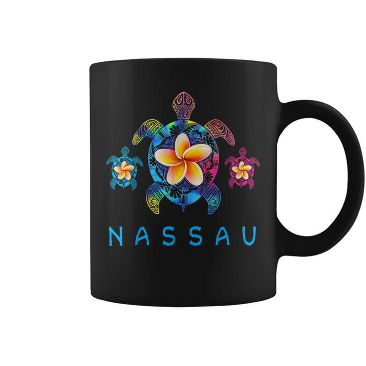 Nassau Bahamas Tribal Tie Dye Sea Turtle Coffee Mug