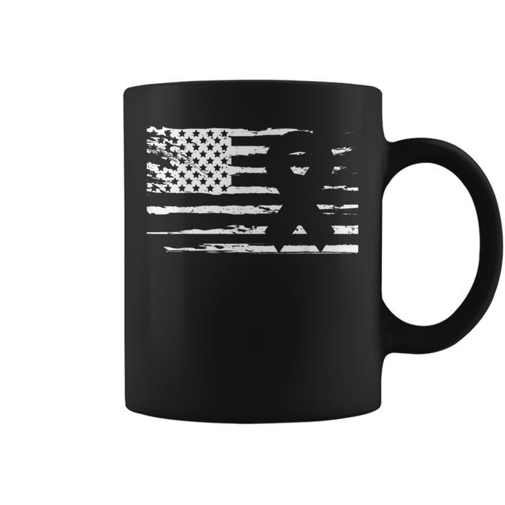 National Foster Care Month American Flag Ribbon Coffee Mug