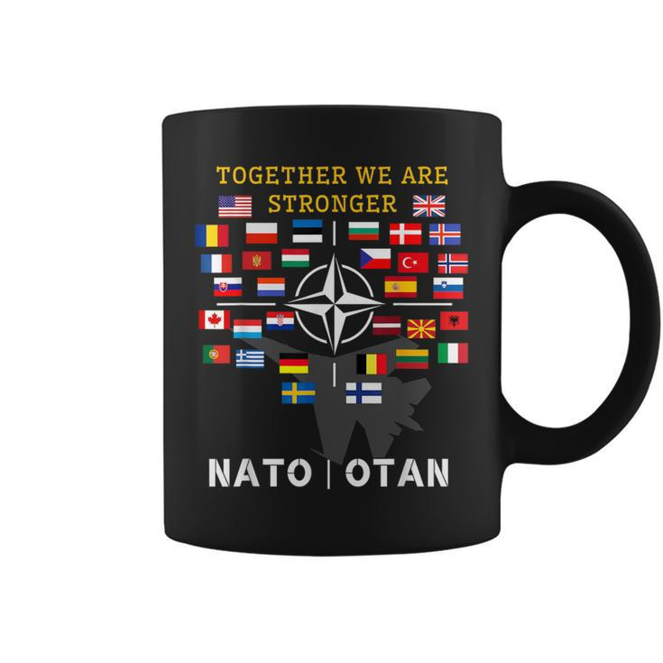 Nato Otan With Finland And Sweden Together We Are Stronger Coffee Mug