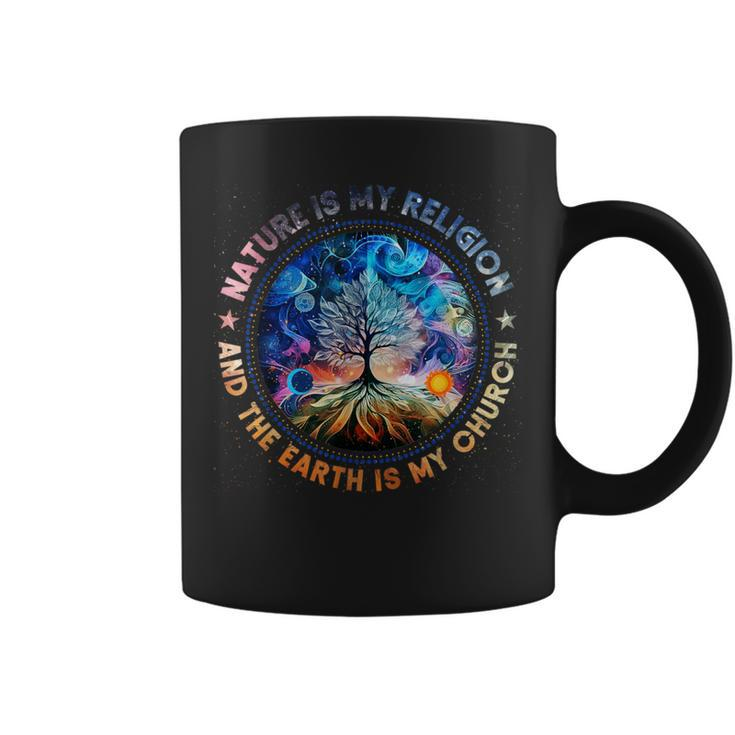 Nature Is My Religion The Earth Is My Church Mandala Tree Coffee Mug